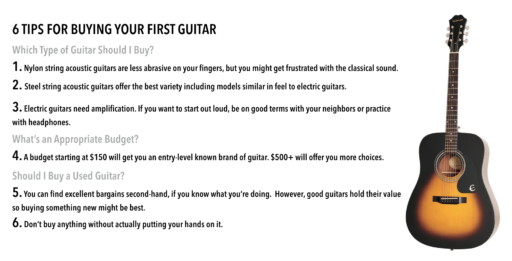 6 Tips For Buying Your First Guitar